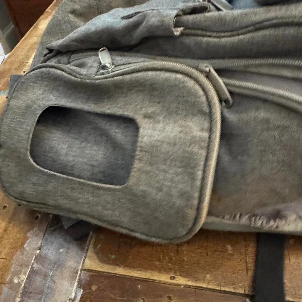Bag Nation Diaper Bag Backpack Heather Grey Multi Pocket Travel Bag